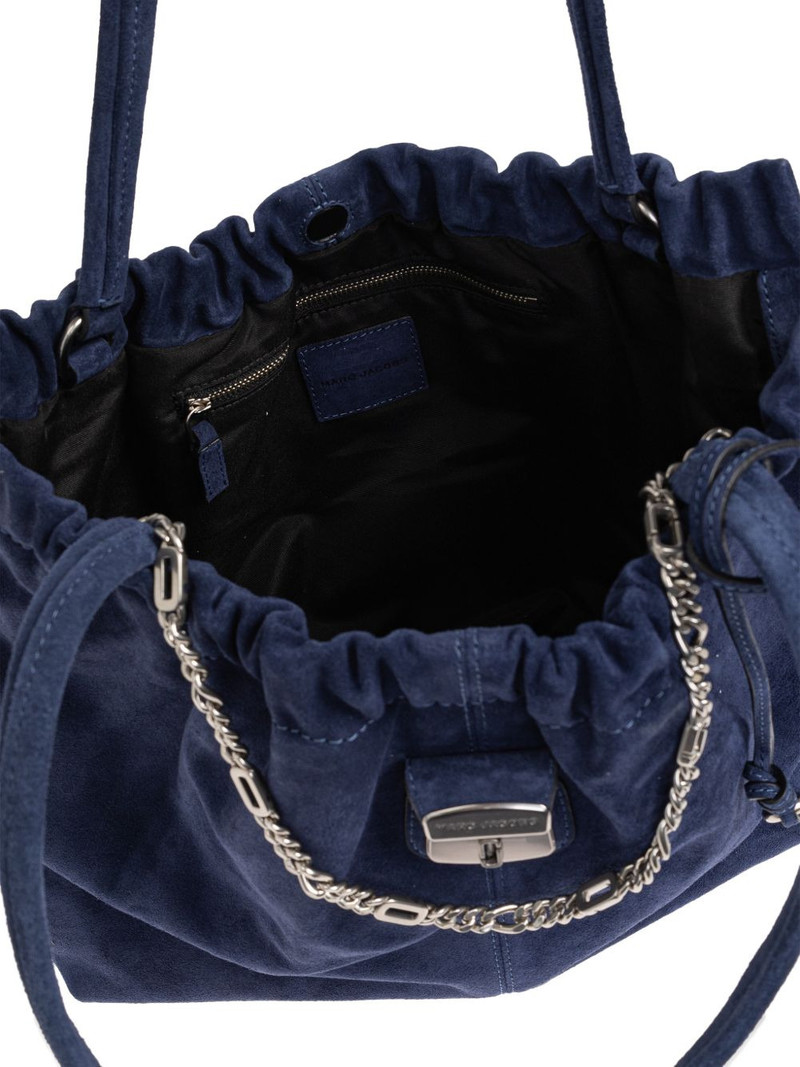 chain-detail suede tote bag 5
