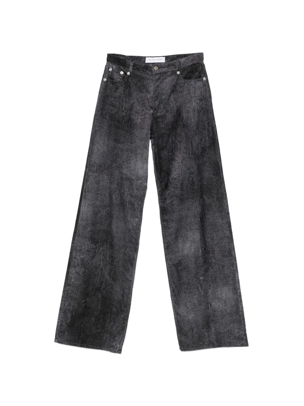 washed-effect velvet jeans - 1