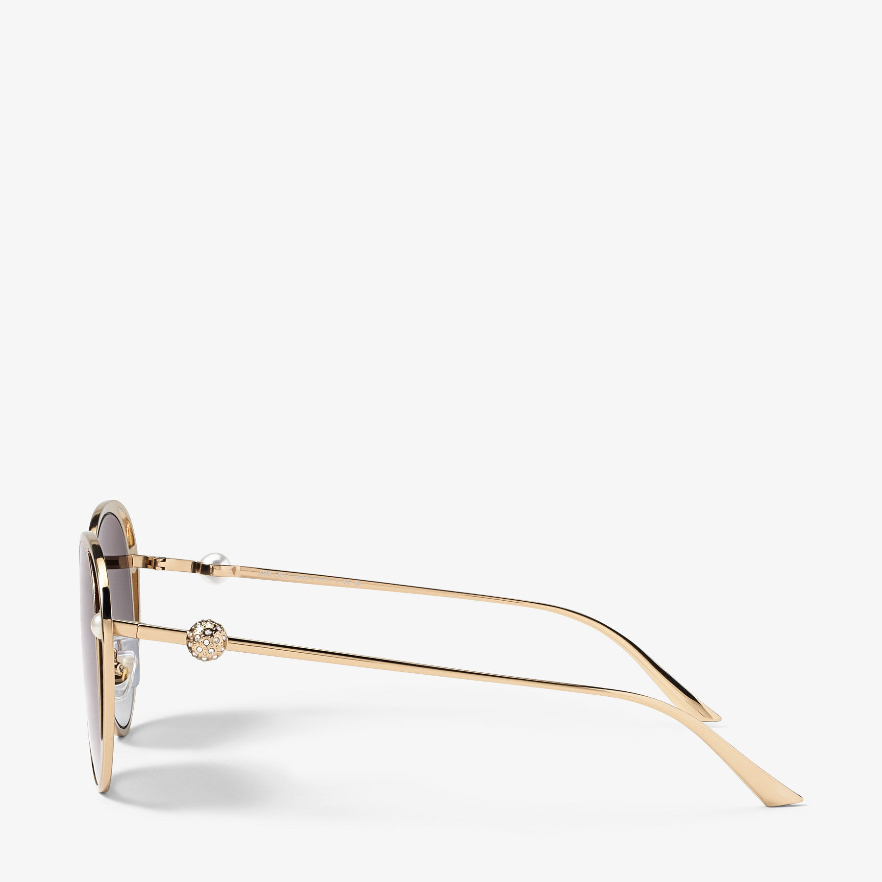 Angela
Pale Gold Oval Sunglasses - 3