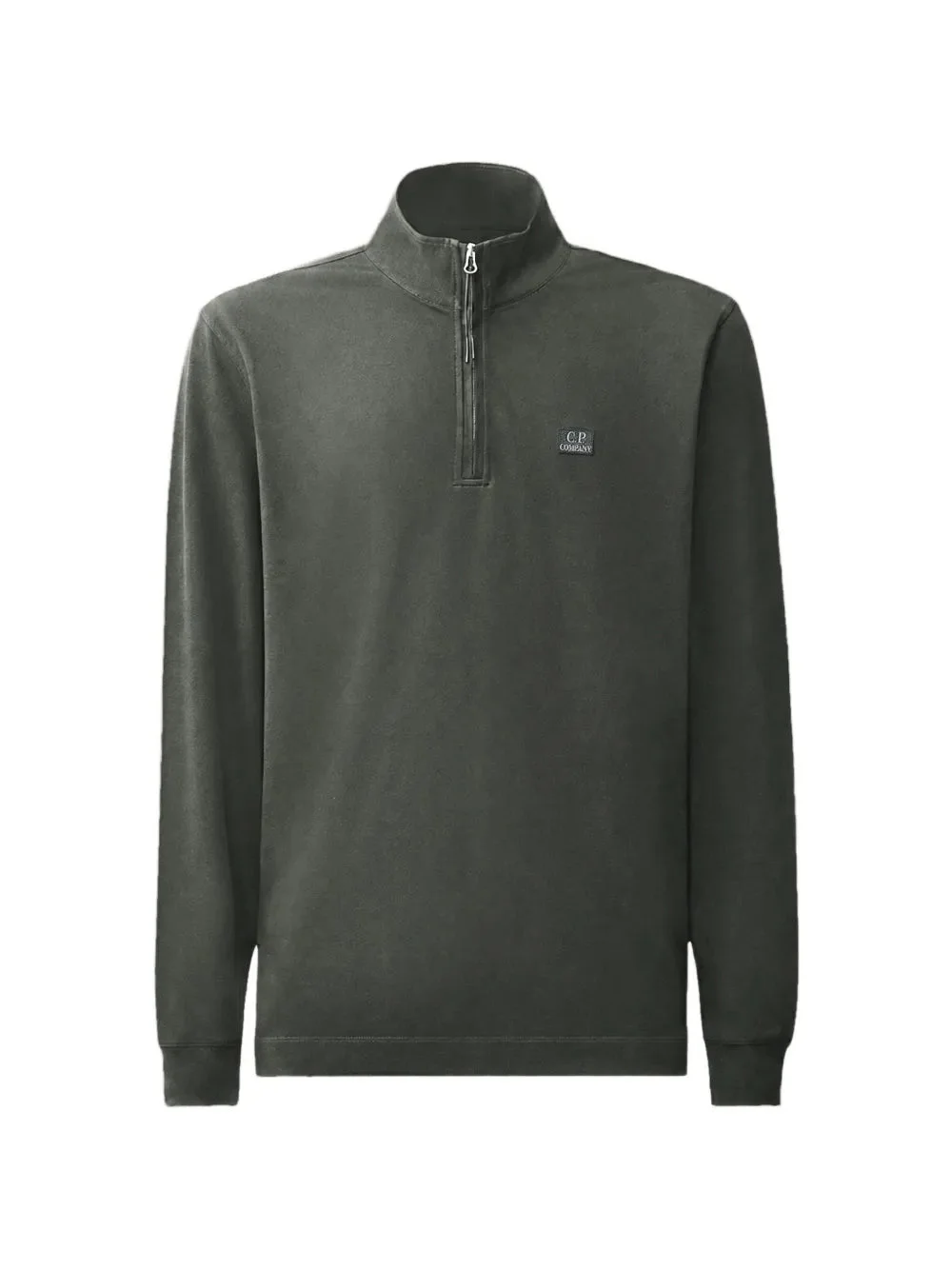 STRETCH PIQUET LONG SLEEVE HALF ZIP POLO - 1