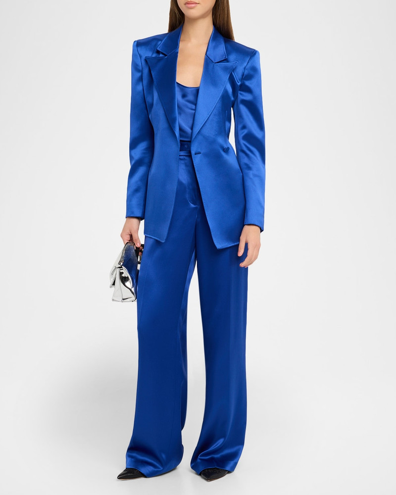 GABRIELA HEARST Aleah Double-Breasted Silk Blazer outlook