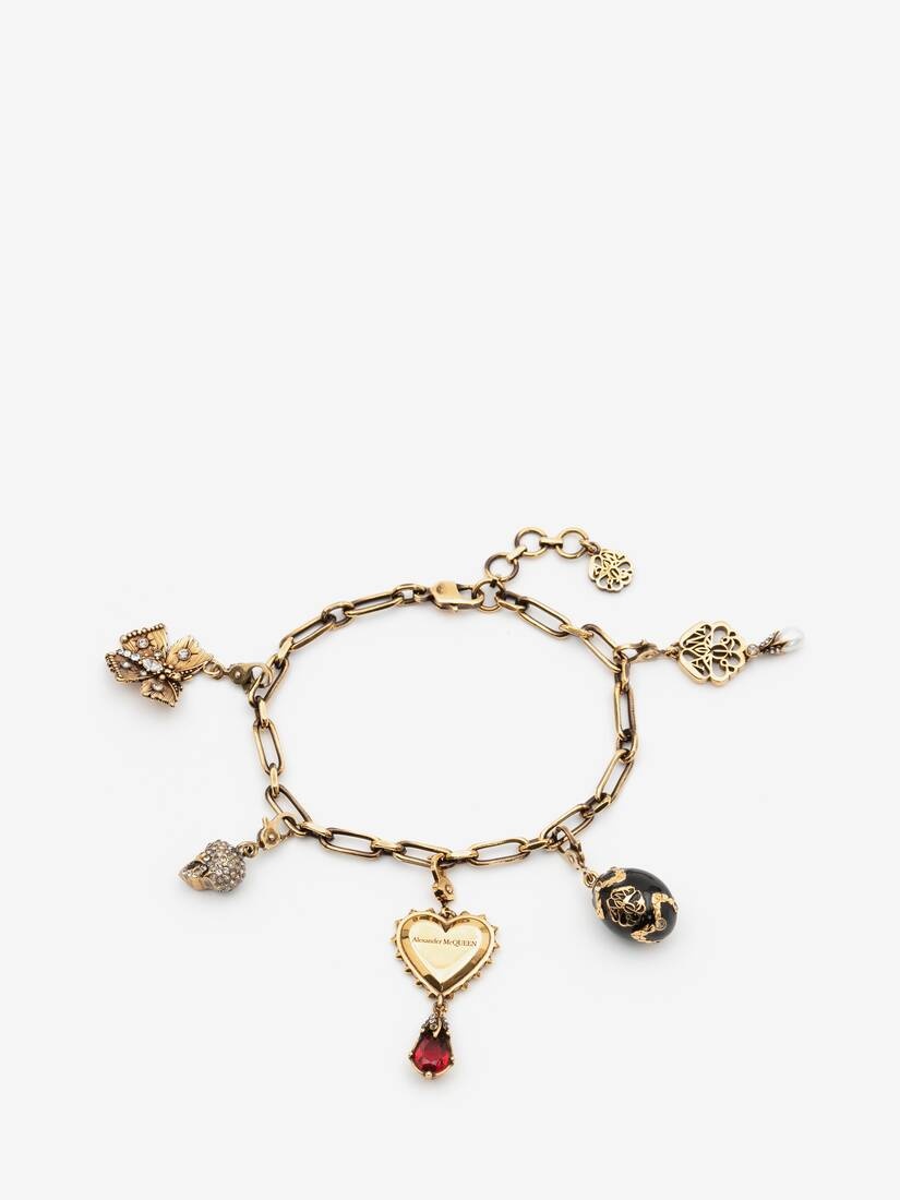 Alexander Mcqueen Egg Charm in Antique Gold - 4
