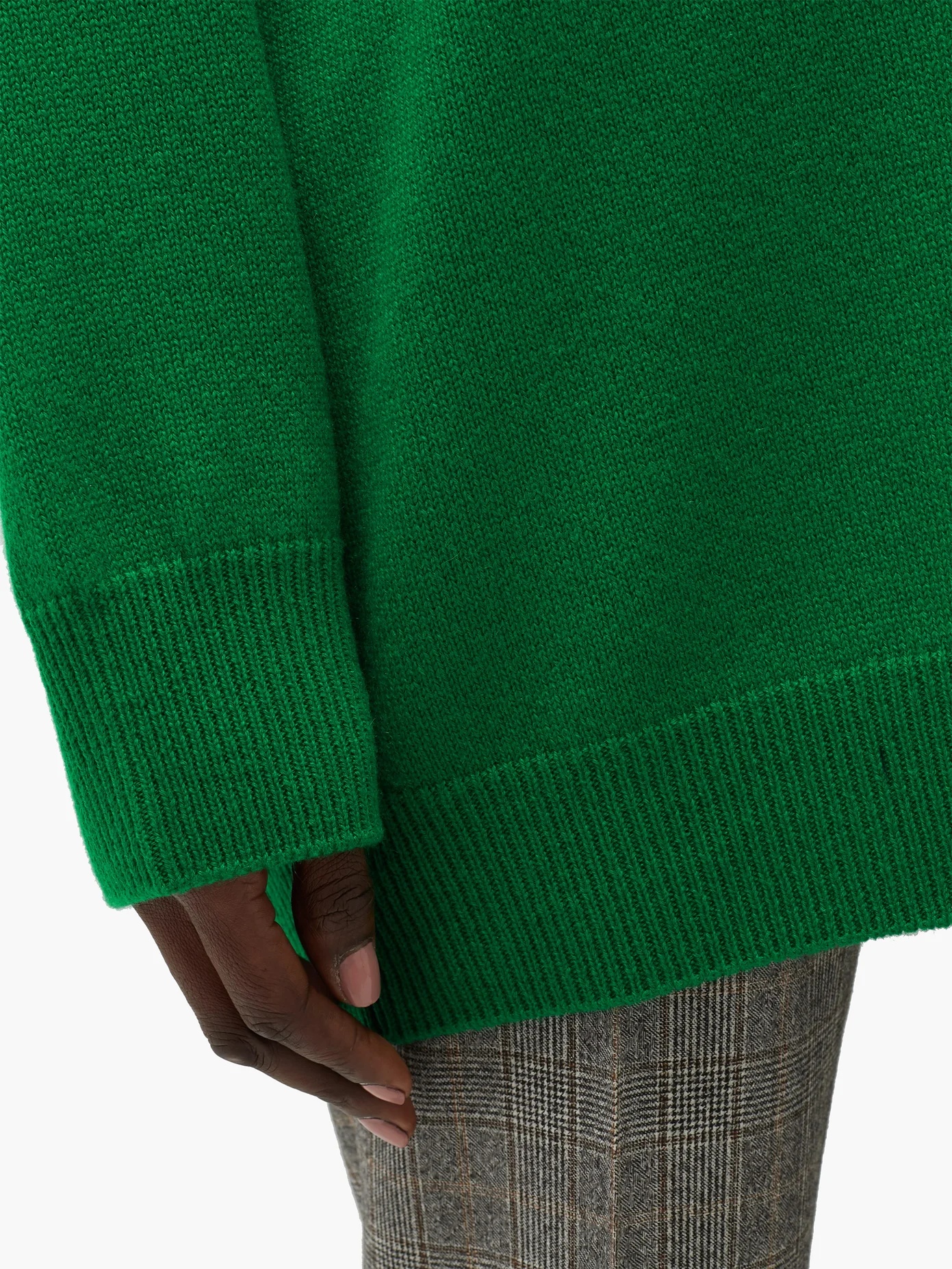 Logo-embroidered cashmere sweater - 4