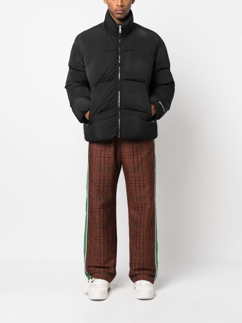 Palm Angels logo-embroidered padded jacket outlook