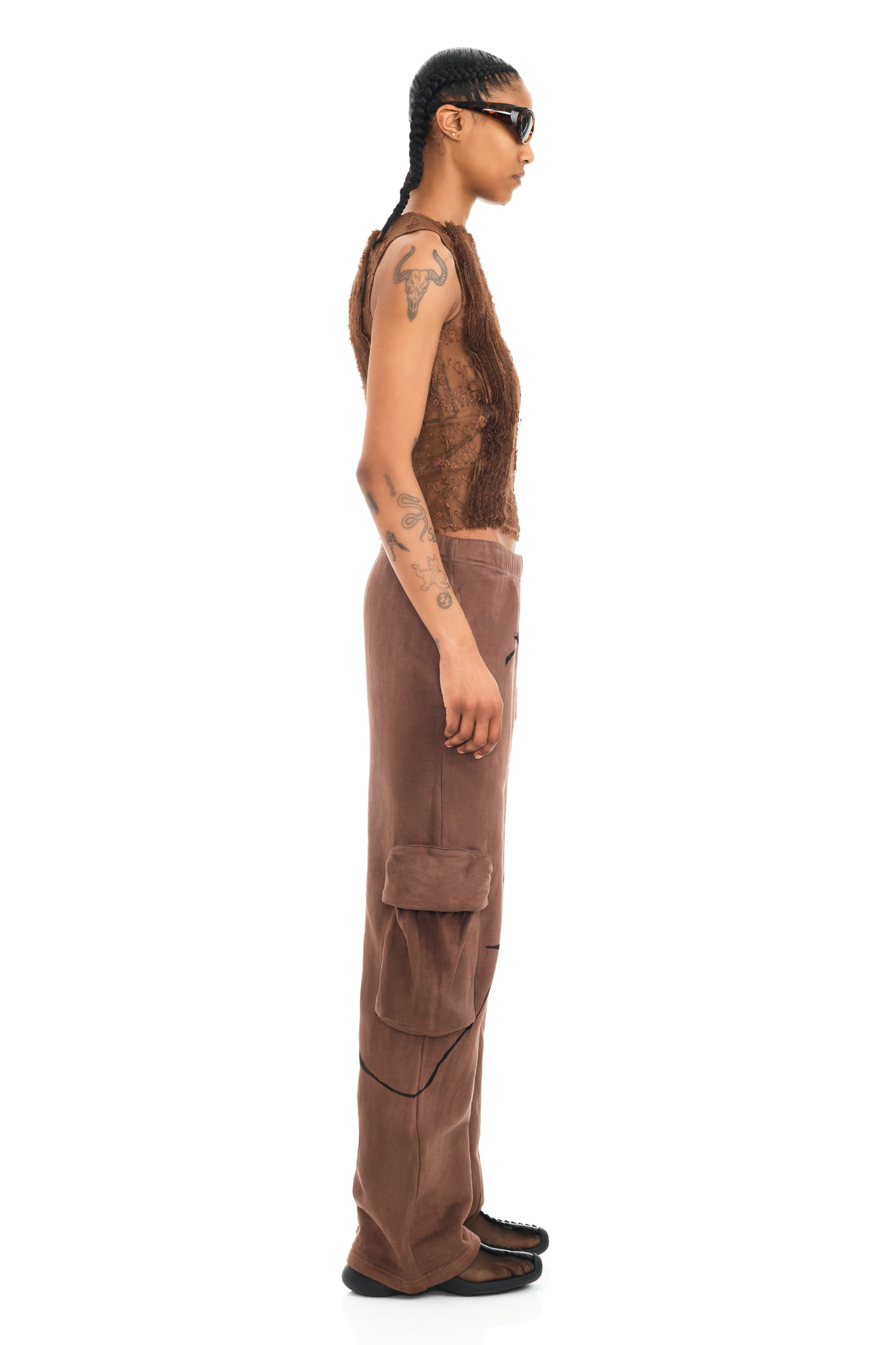 BROWN WAVY DANDELION TANK - 9
