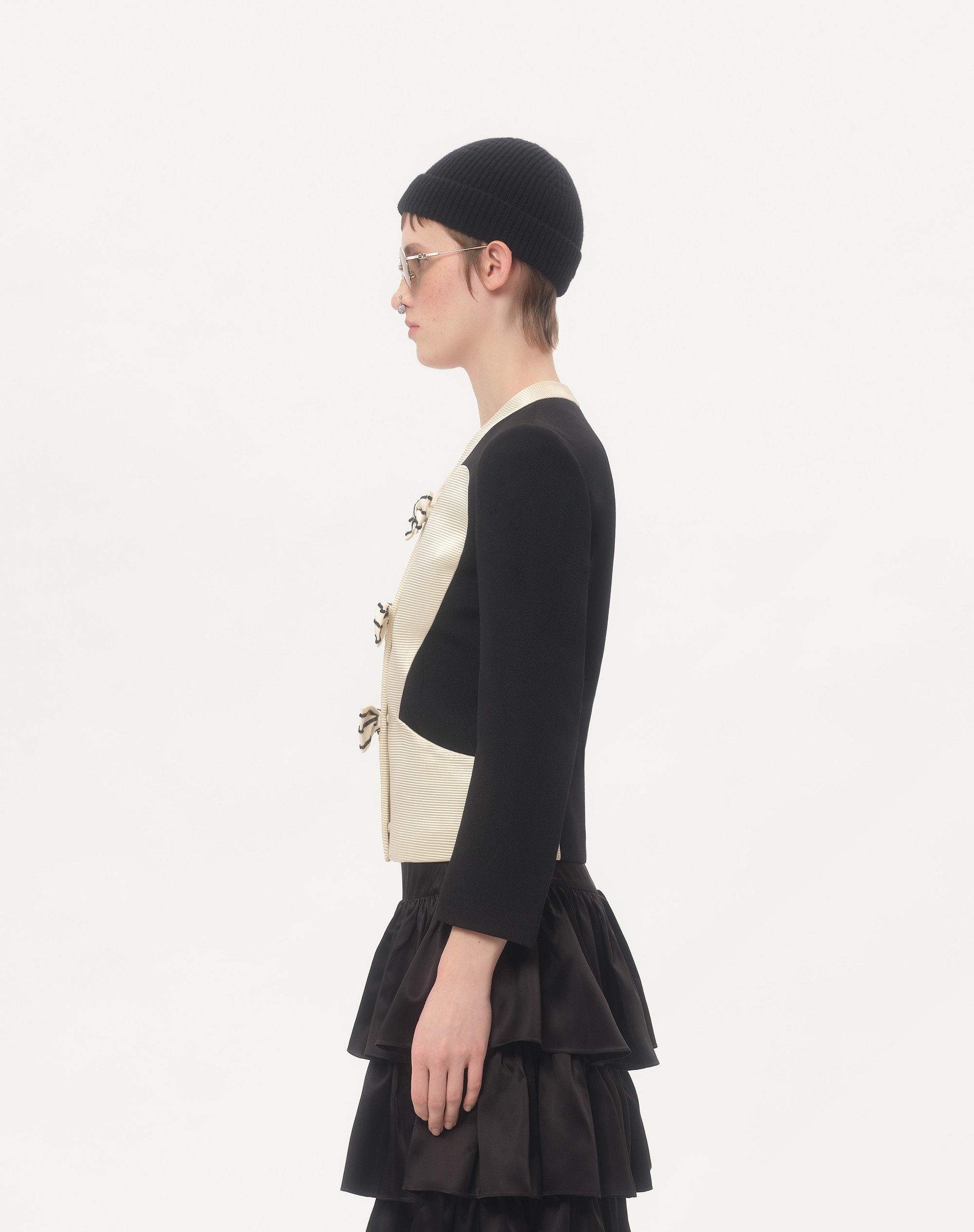 JACKET WITH EMBROIDERED BOWS - 7