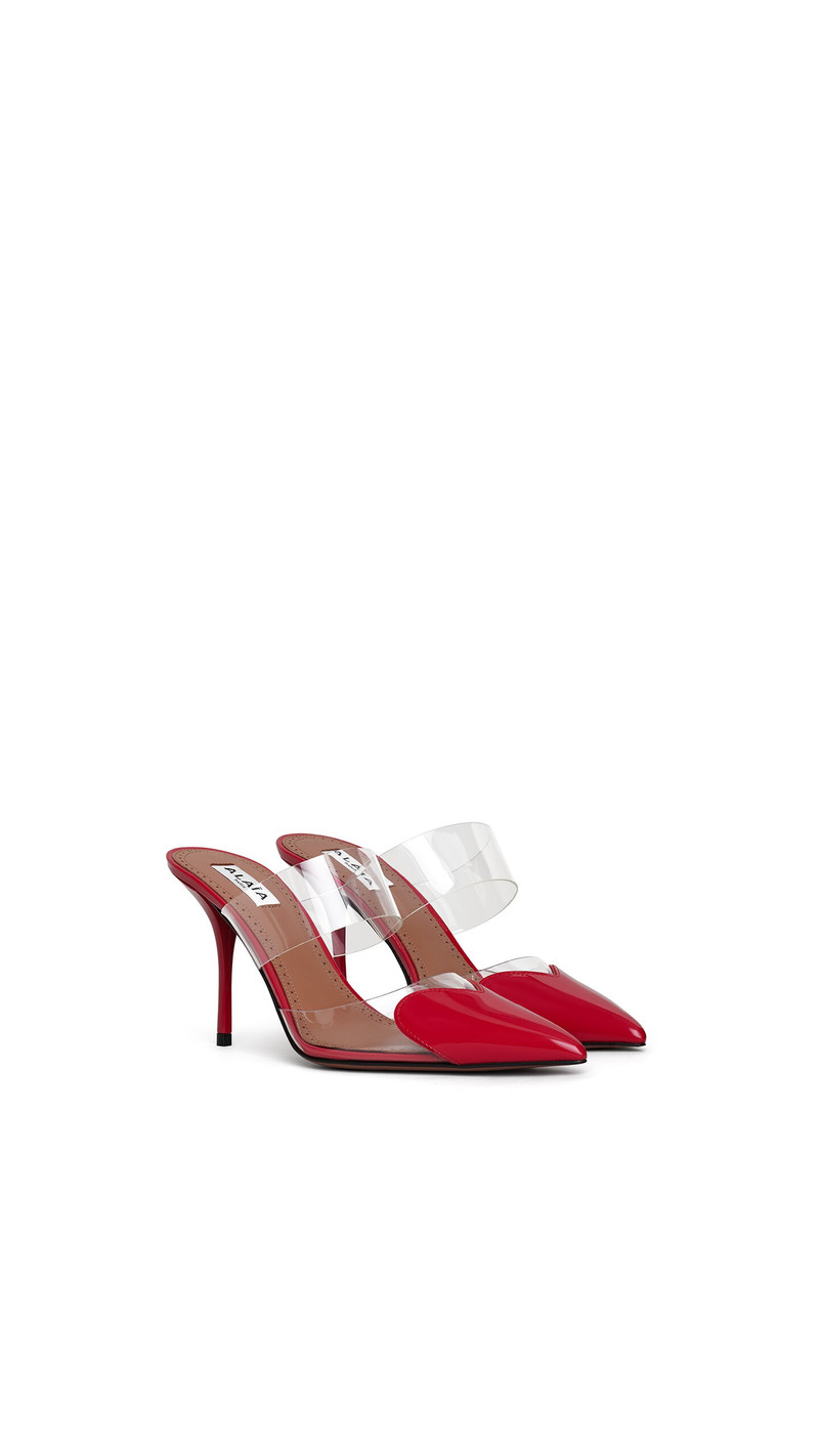 Alaïa HEART MULES IN PATENT CALFSKIN outlook