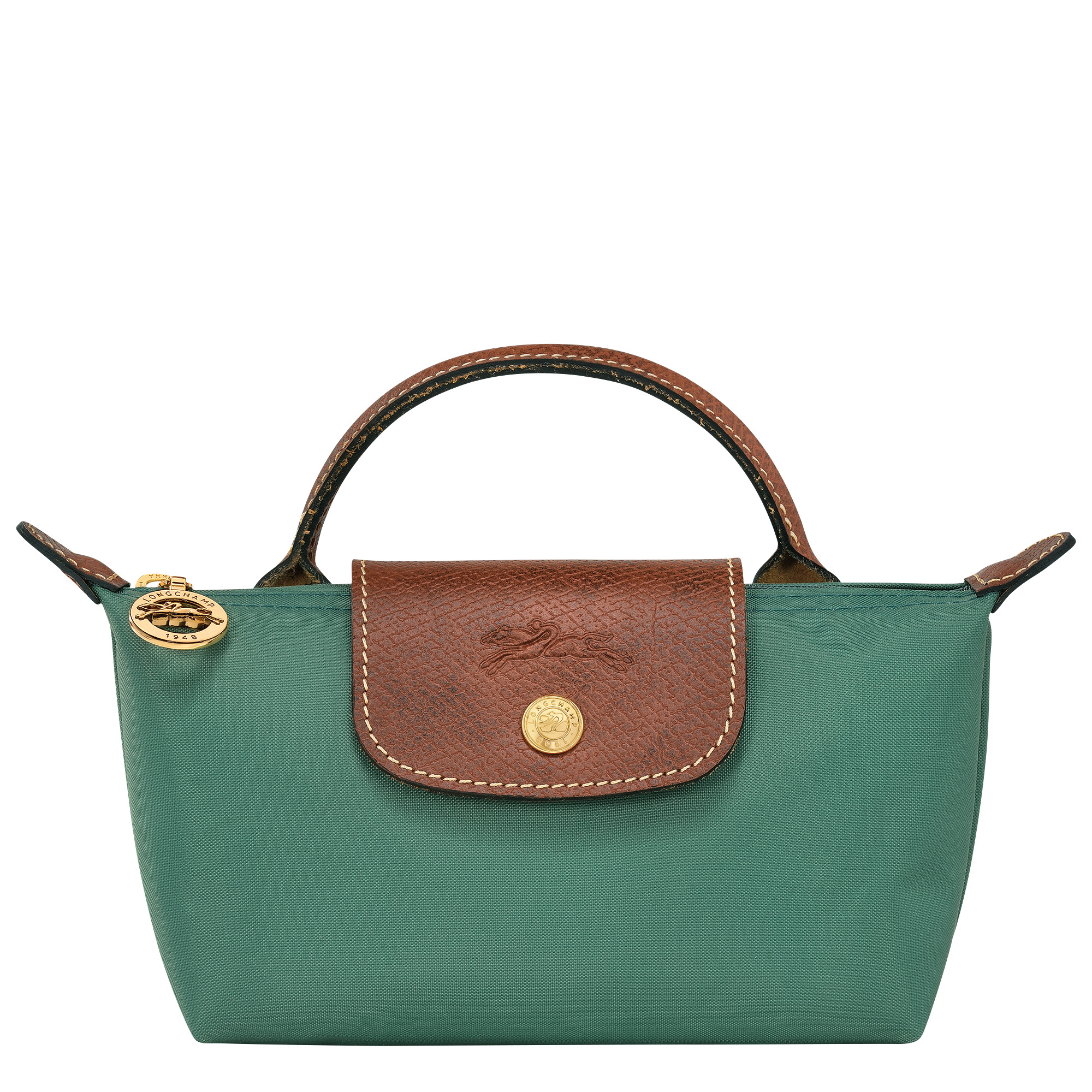 Le Pliage Original Pouch with handle Sage - Recycled canvas - 1