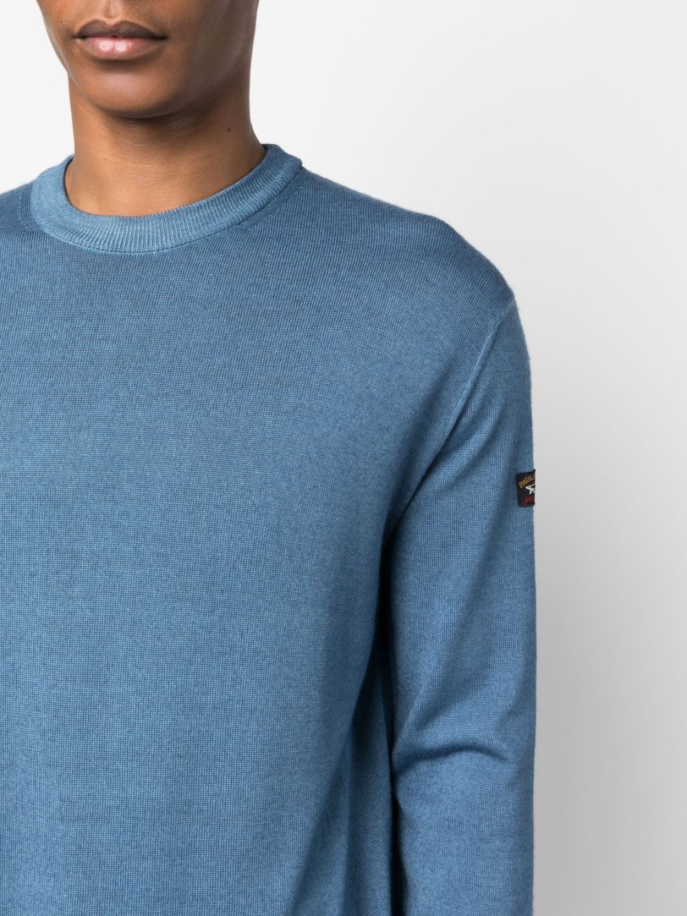 logo-patch fine-knit jumper - 5