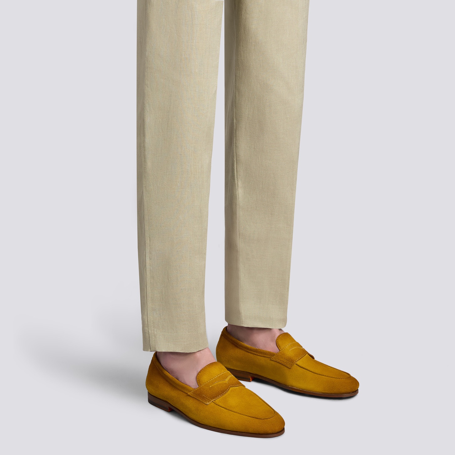 Men's yellow suede Carlo loafer - 2