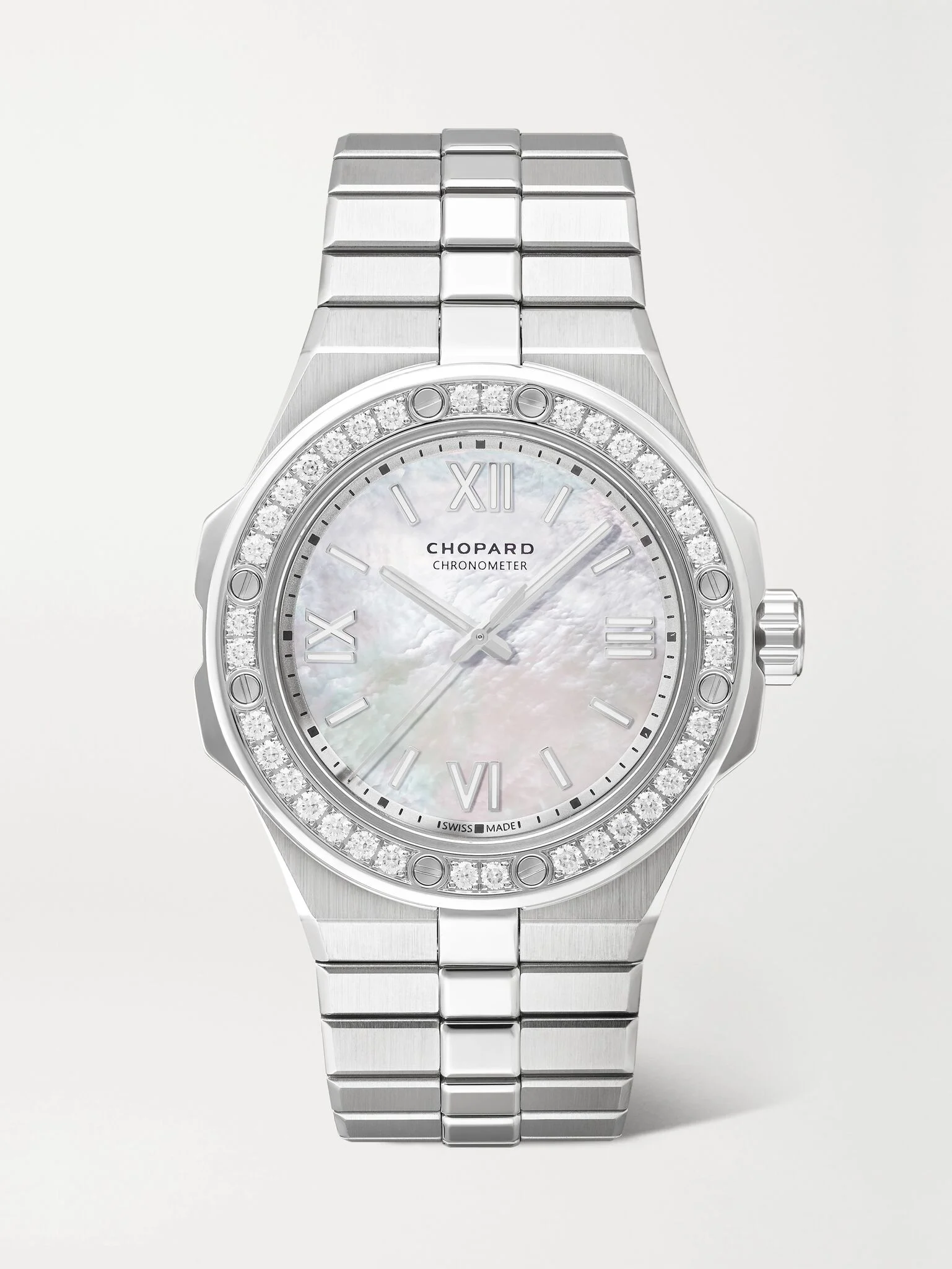 Alpine Eagle Automatic 36mm small stainless steel, mother-of-pearl and diamond watch Gray - 1