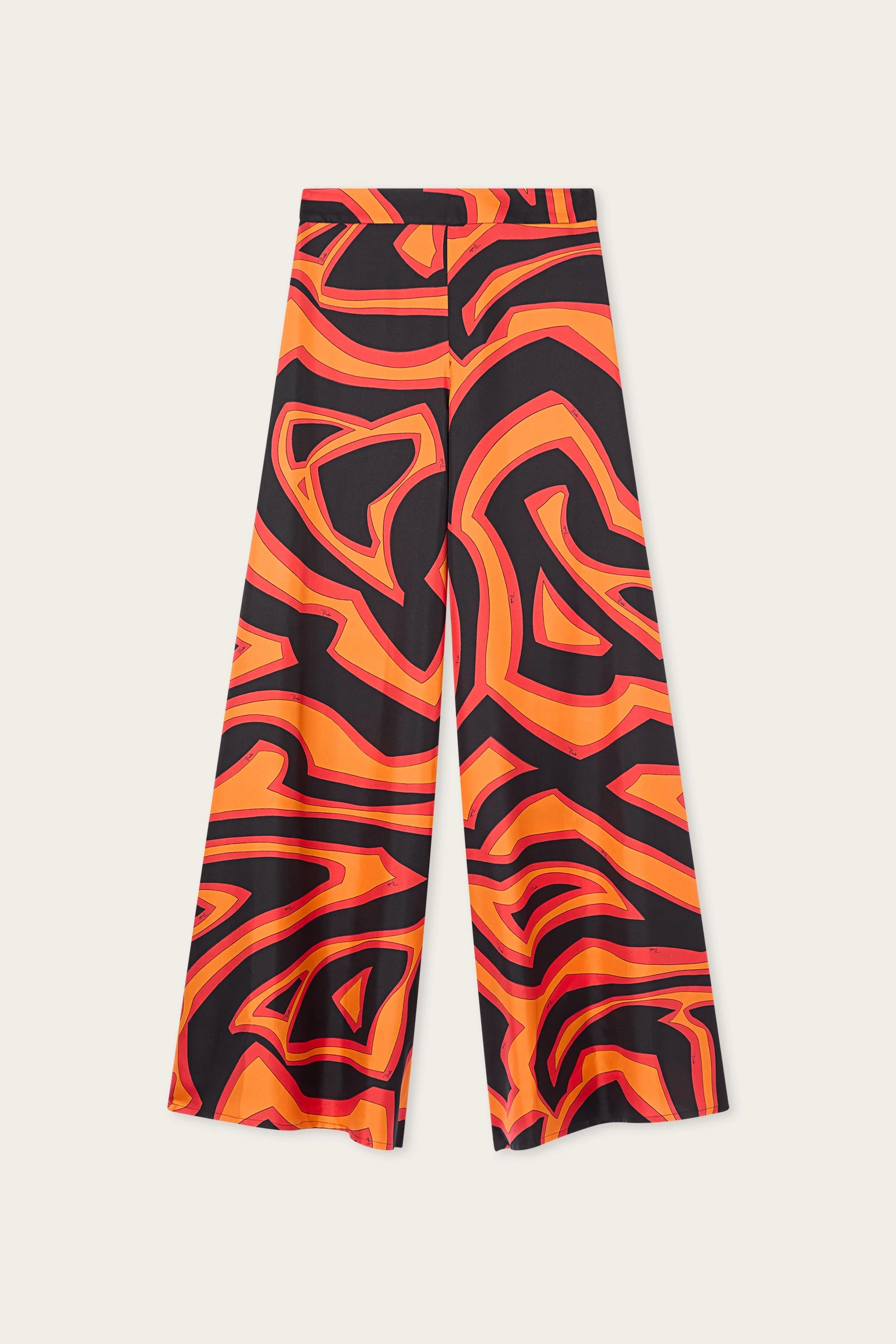 LABIRINTO PRINT SILK PALAZZO PANTS - 1