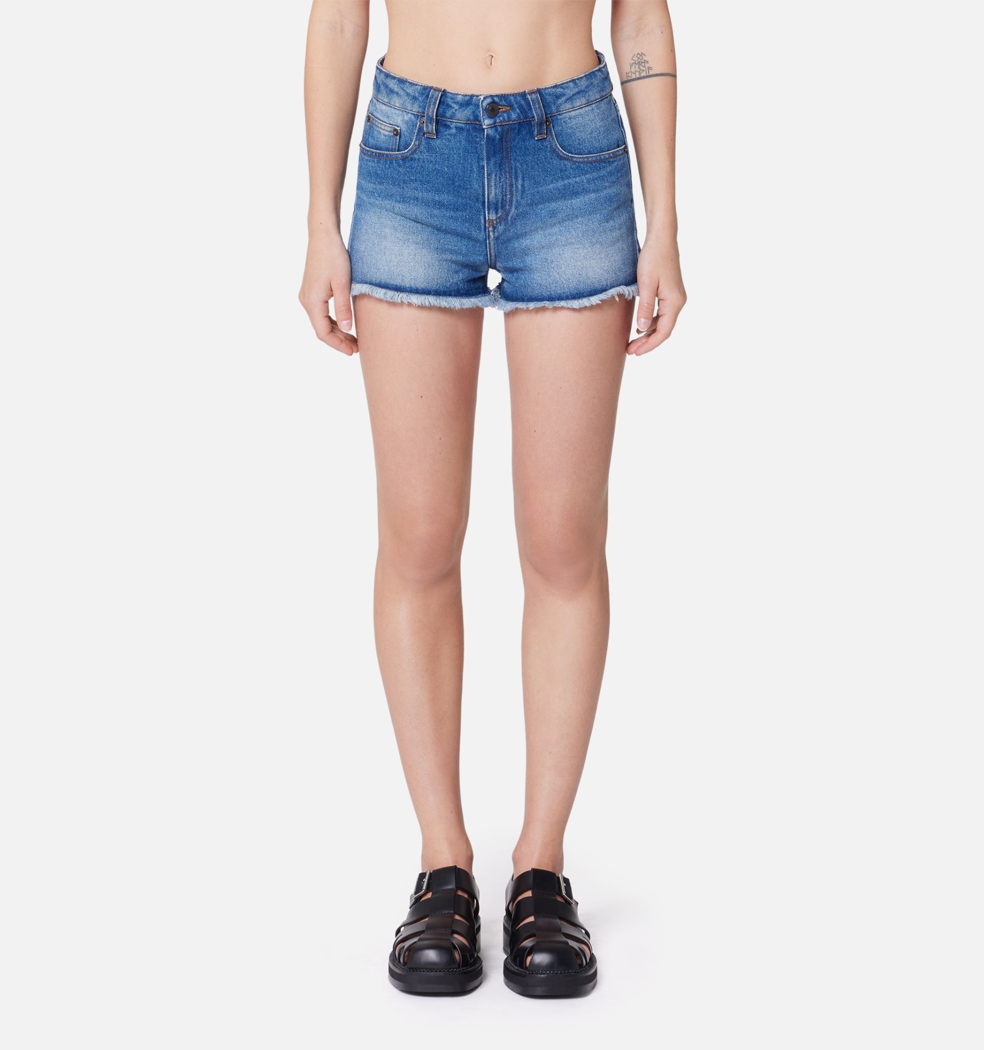 Denim Mini Shorts - 2