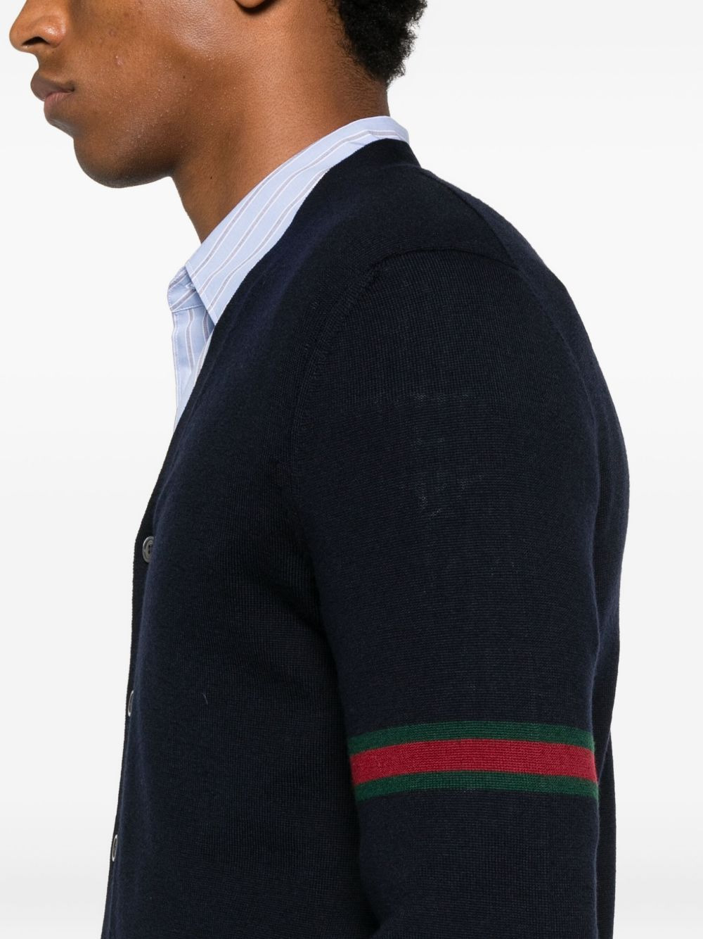 button-fastening cardigan - 5