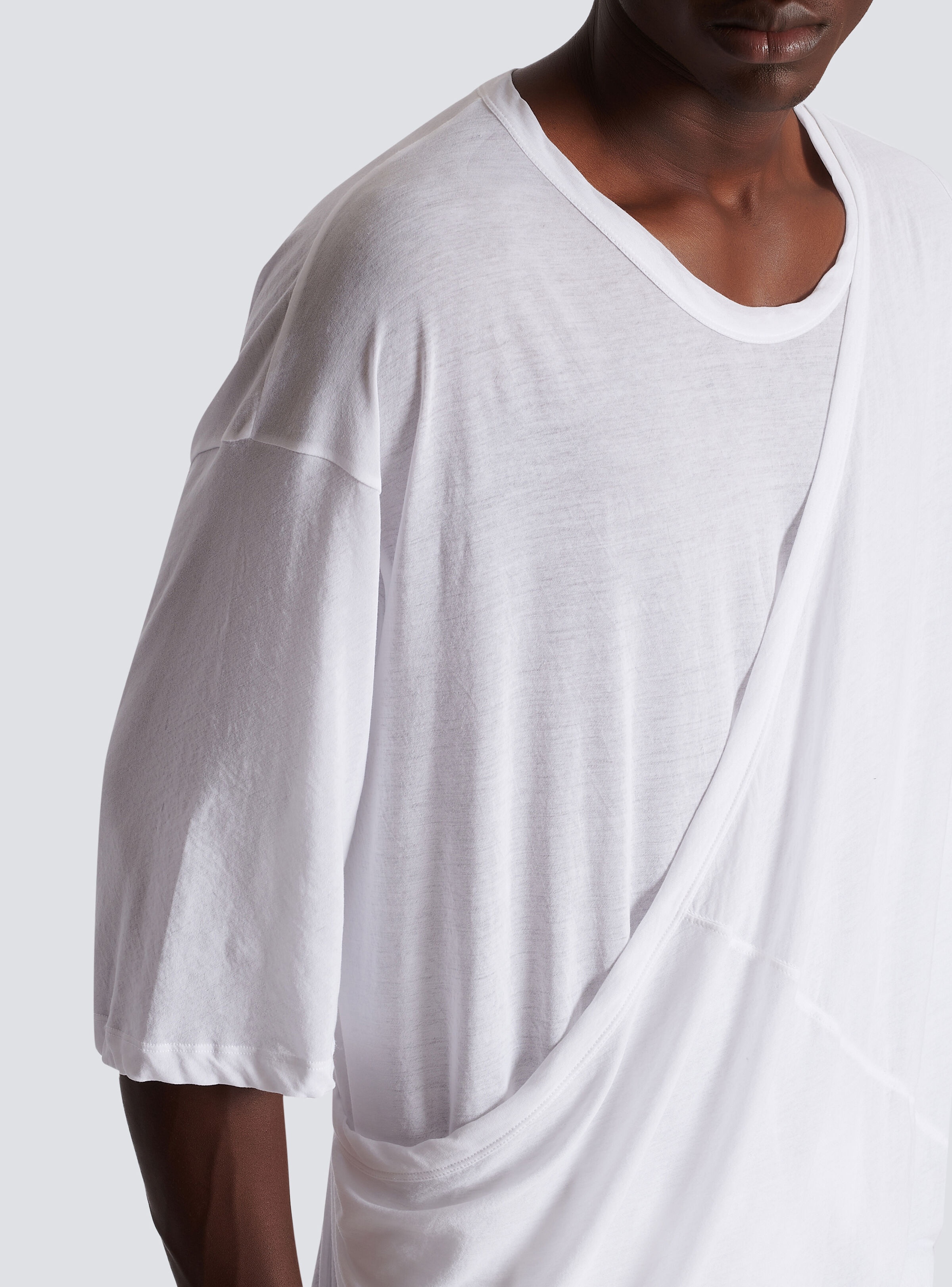 Long double thickness cotton T-shirt - 7