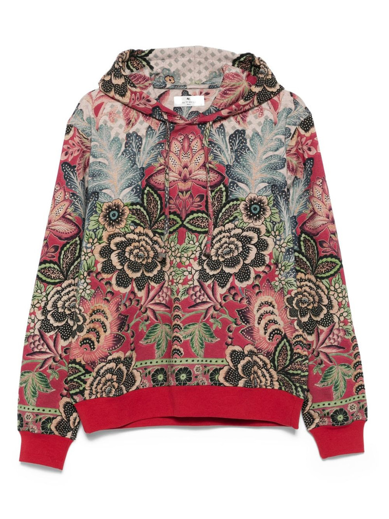 floral-print hoodie 1