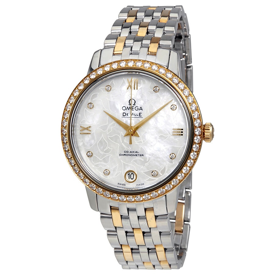 Pre-owned Omega De Ville Prestige Diamond Mother of Pearl (Butterfly) Dial Ladies Watch 424.25.33.20 - 1