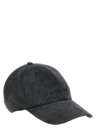 Givenchy Logo Embroidery Baseball Cap Hats Gray outlook