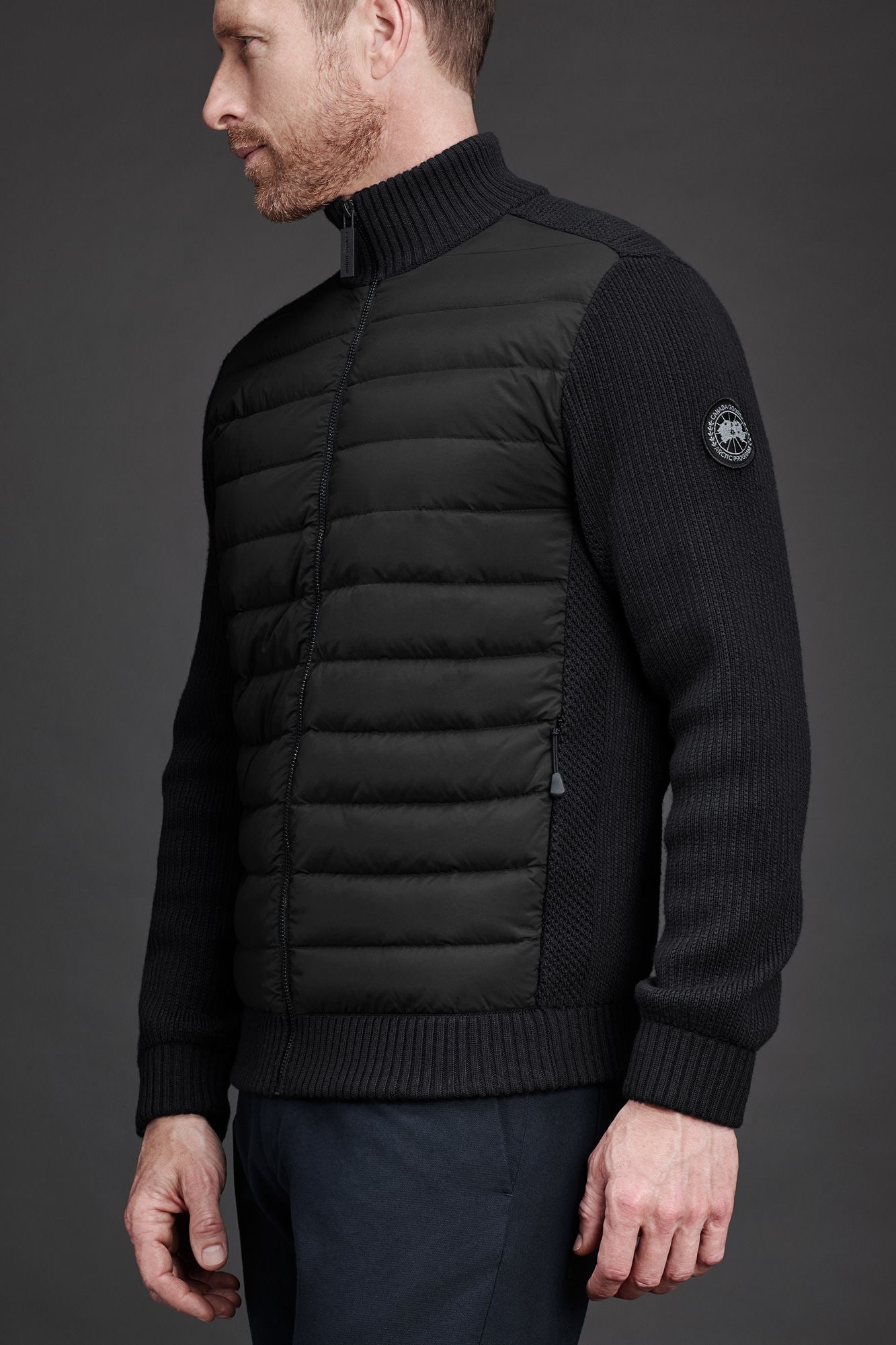 MEN'S HYBRIDGE KNIT DOWN JACKET BLACK LABEL - 3