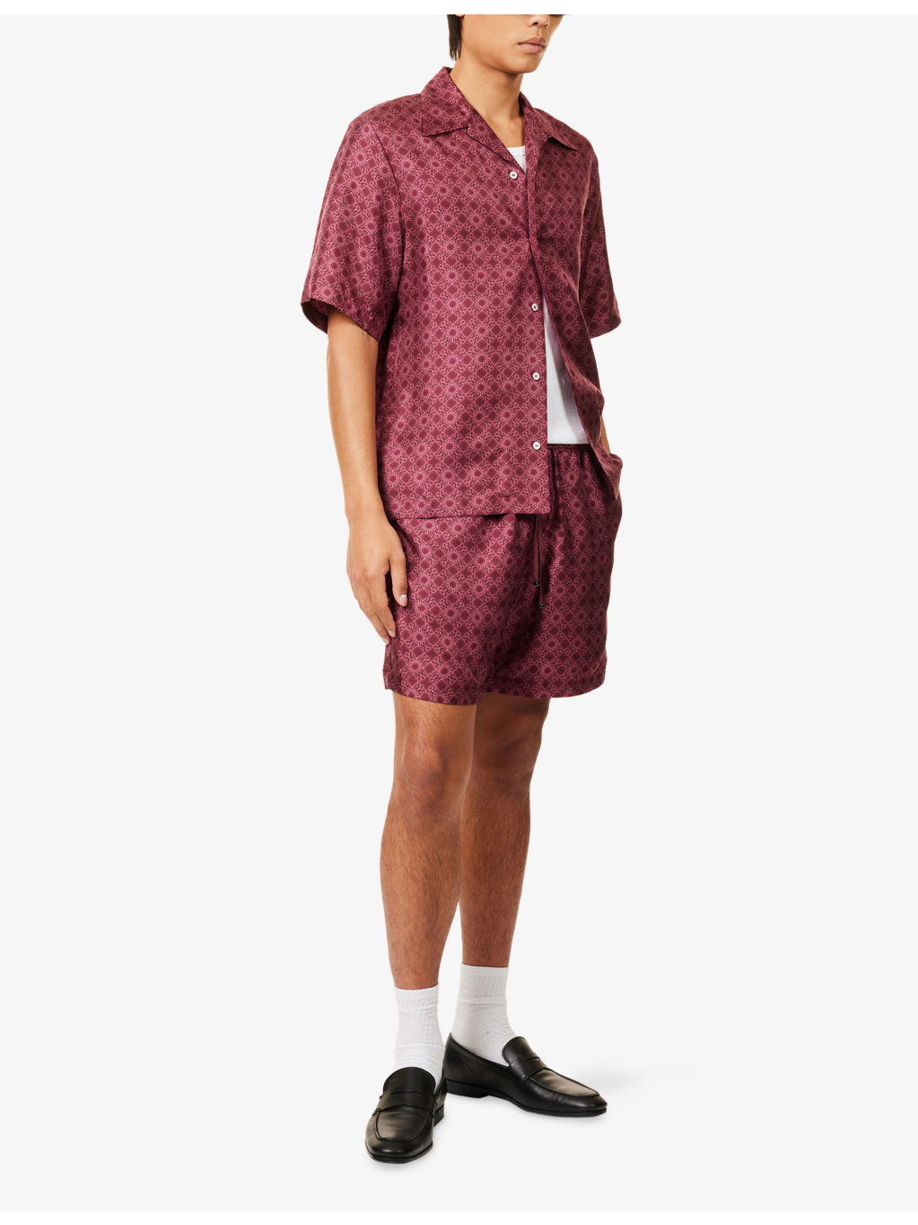 Quad Notched-Collar Silk Bowling Shirt - 2