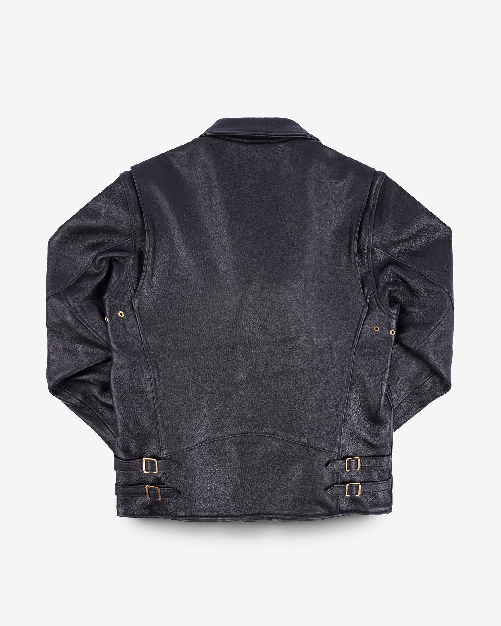 IHSB-PAC-BLK Iron Heart x Simmons Bilt Deerskin Pacific Rider's Jacket - Black - 4