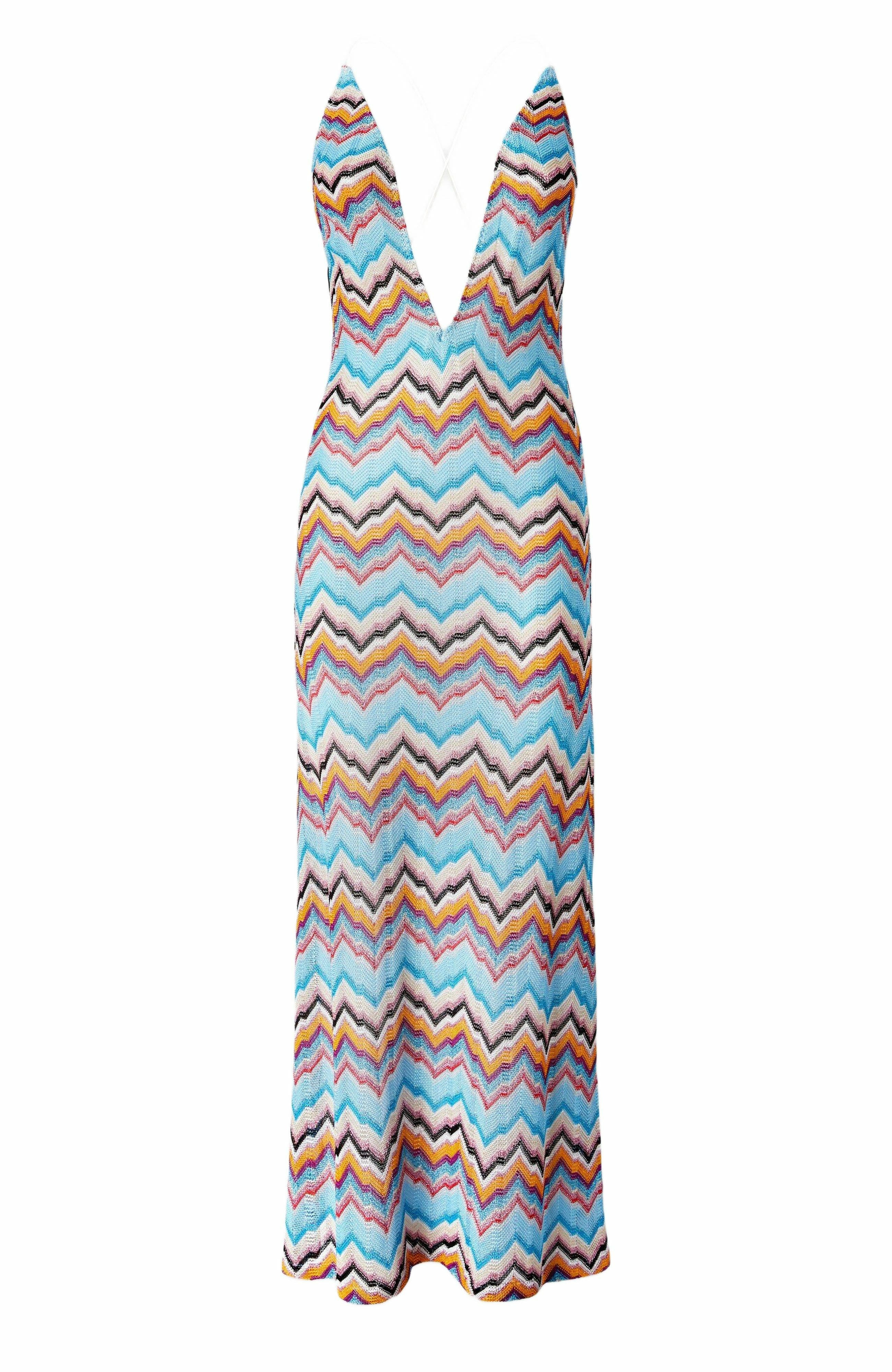 Missoni Long Cover-up With Open Back And Zig Zag Pattern in Multicoloured at Nordstrom - 4