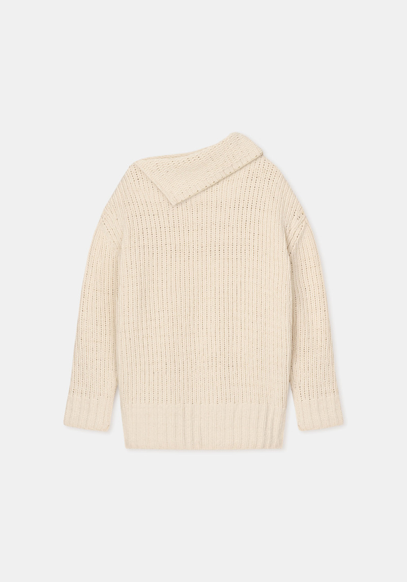 TUNDRA Wrap-collar chenille sweater 1