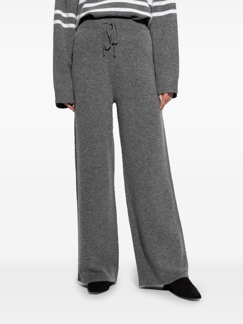 flared knit trousers - 3