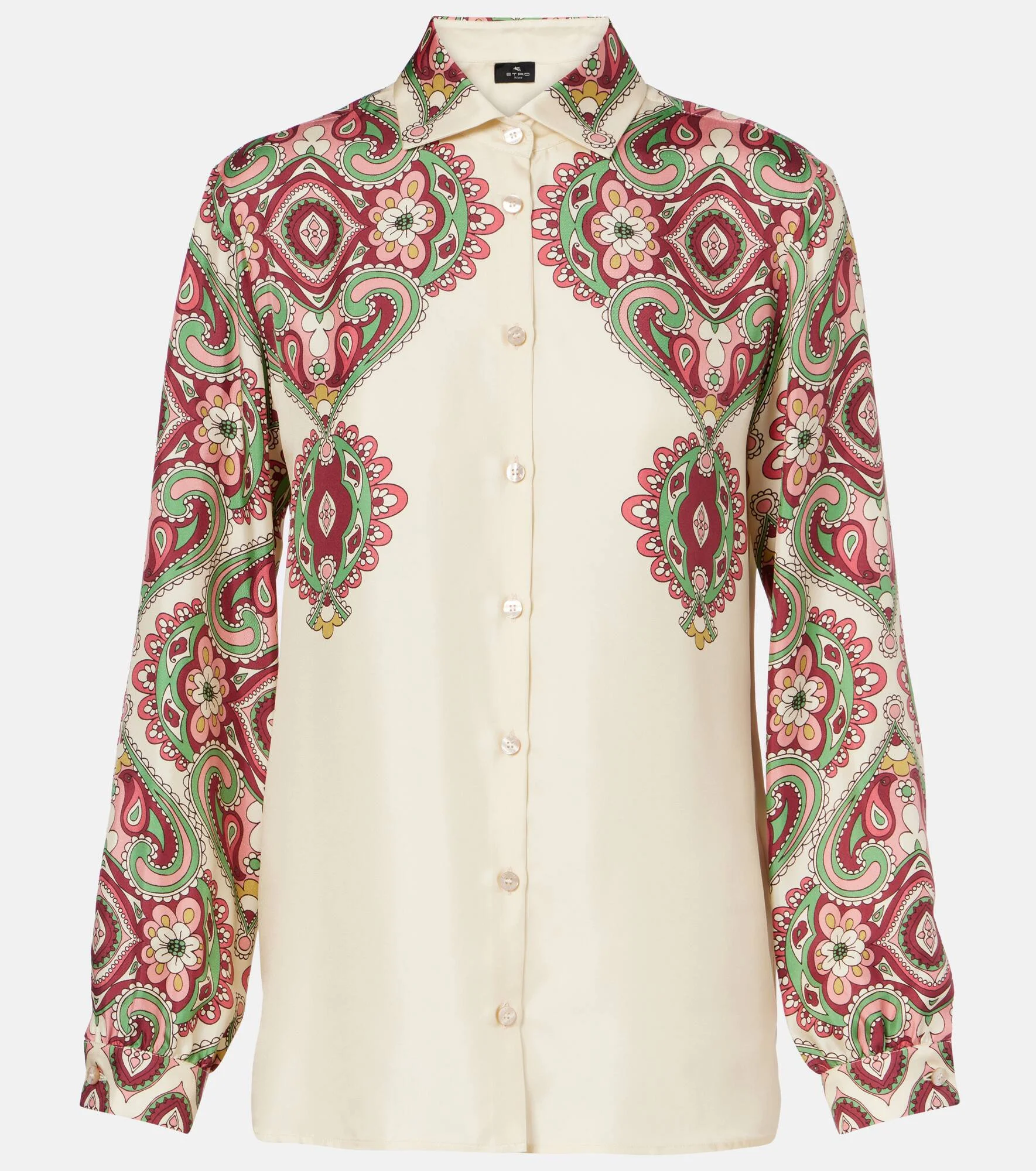 Printed silk shirt - 1