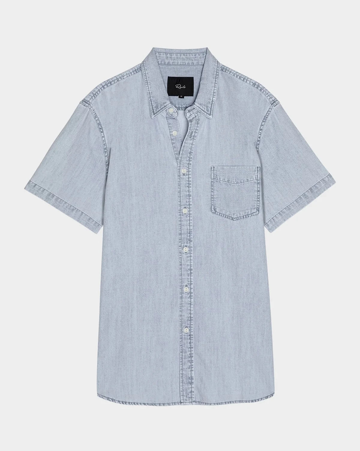 Men's Short-Sleeve Penn Shirt in Light Wash - 1