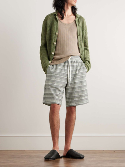 Missoni Straight-Leg Striped Crochet-Knit Drawstring Shorts outlook