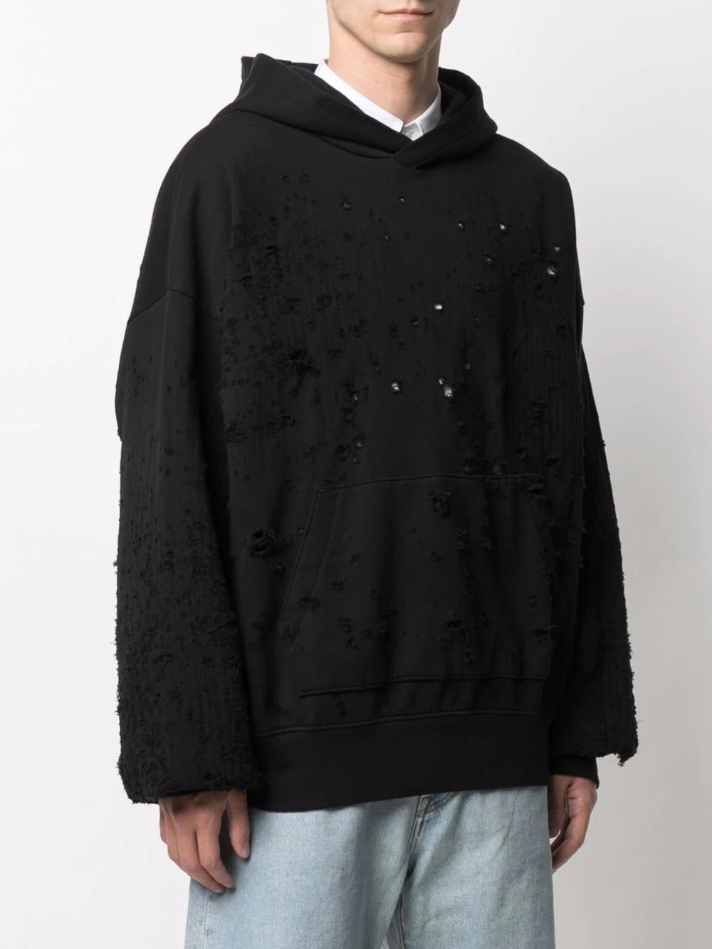 paint splatter-print hoodie - 3