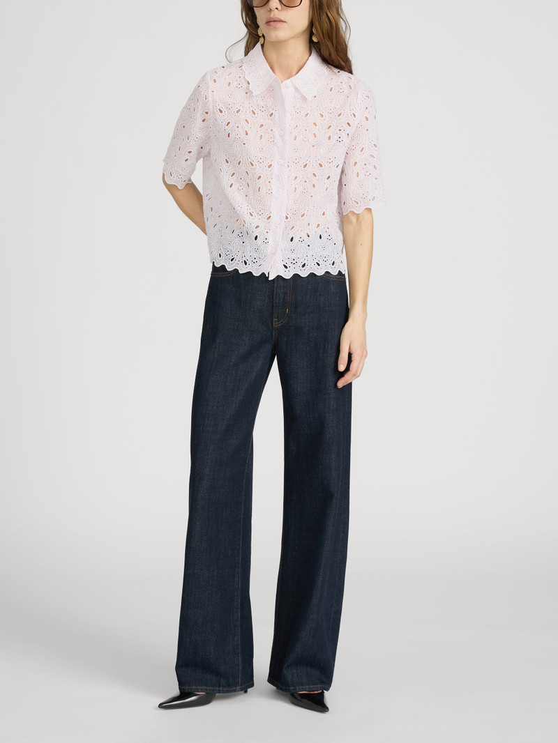 FRAME The Paisley Eyelet Shirt outlook