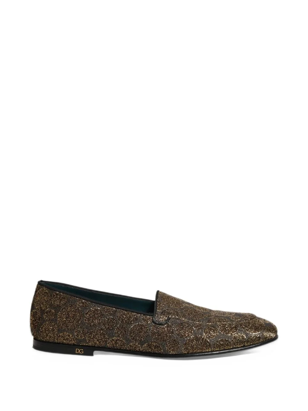 glitter-effect polka-dot loafers - 1