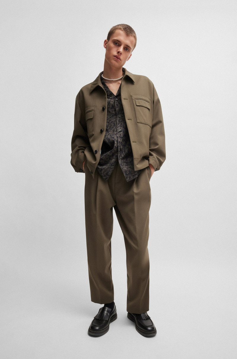 HUGO OVERSIZE-FIT SHIRT IN SEASONAL-PRINT COTTON POPLIN outlook