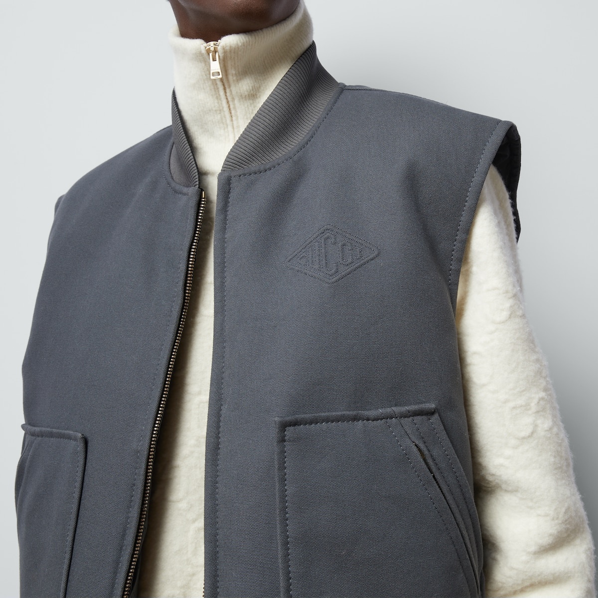 Reversible cotton canvas vest - 3