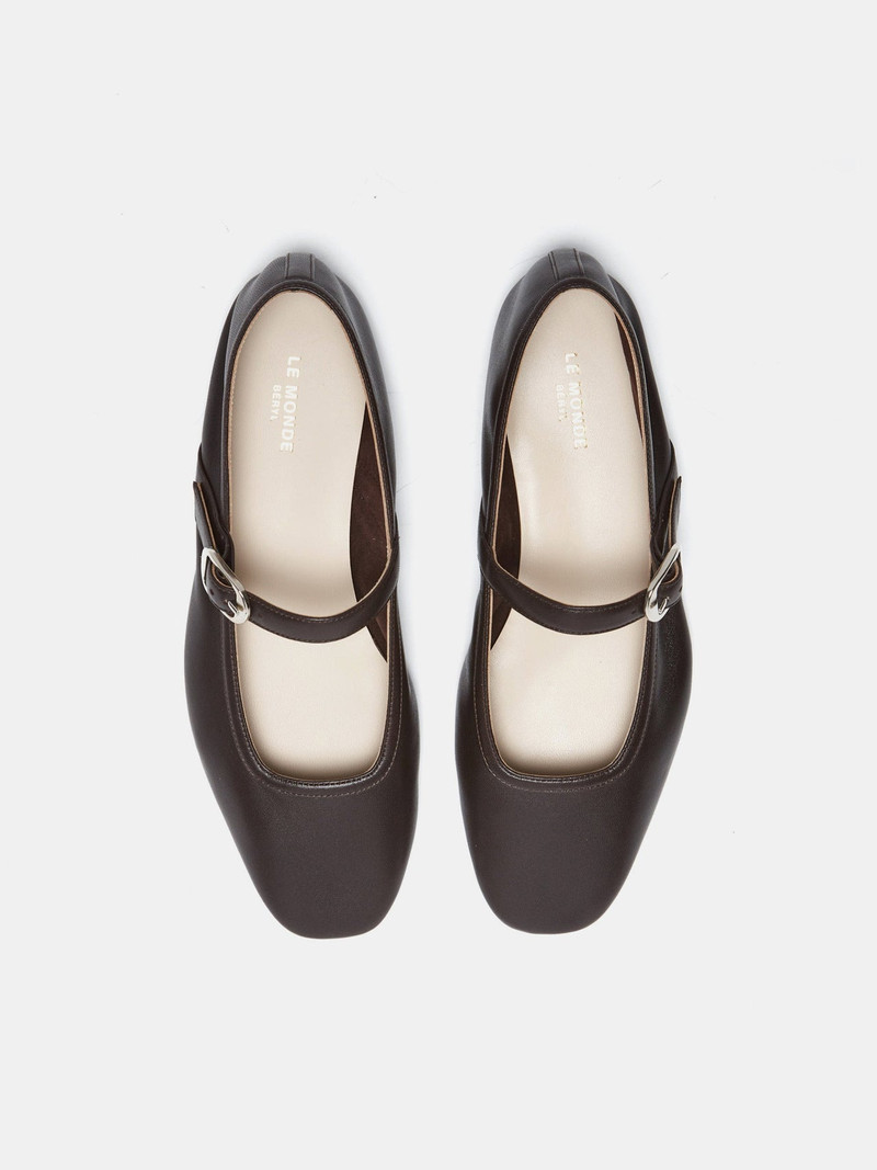 LE MONDE BÉRYL Ballet Mary Jane / Chocolate Leather outlook