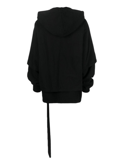 Rick Owens DRKSHDW layered-design cotton hoodie outlook