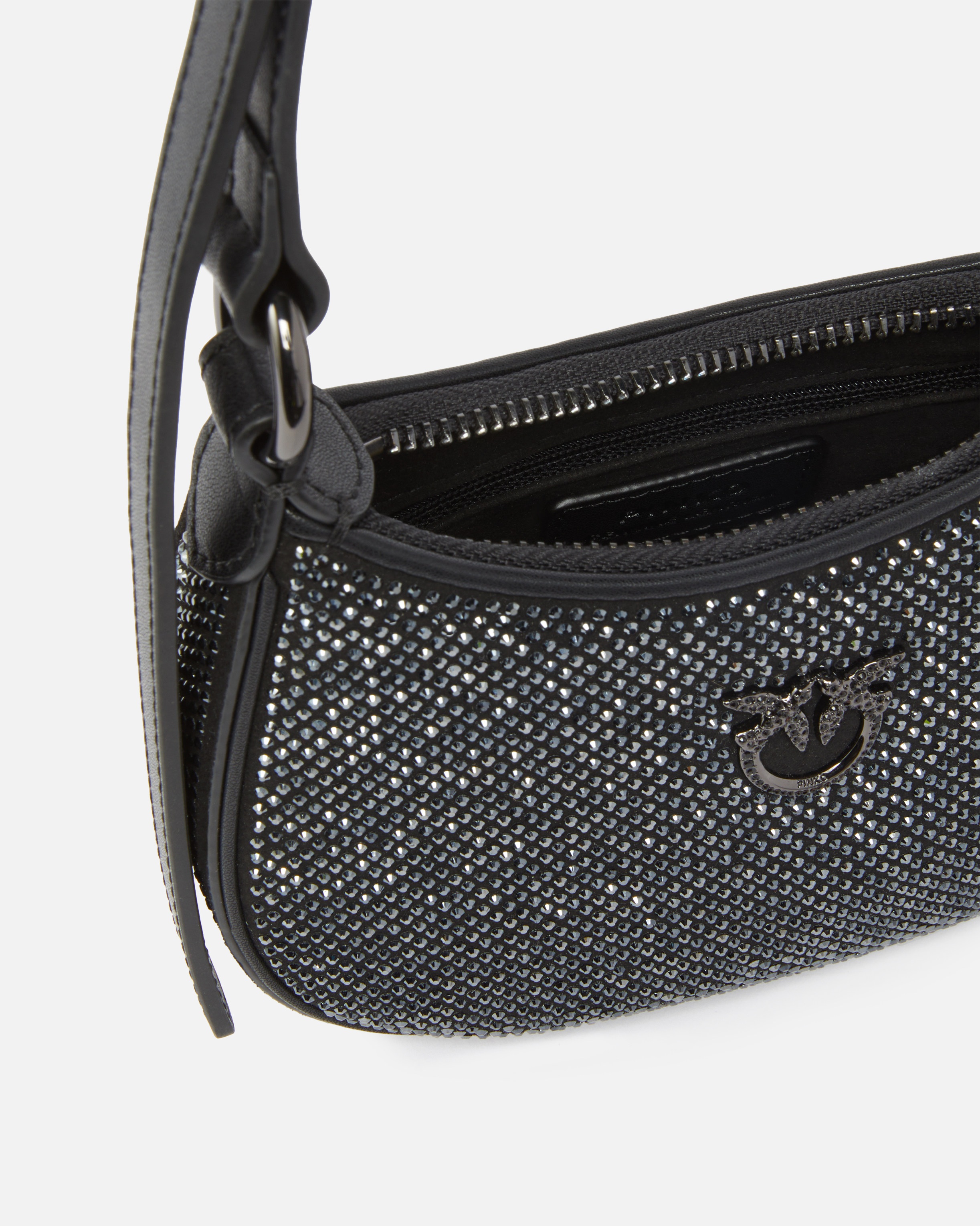 BABY HALF MOON SHOULDER BAG WITH RHINESTONES - 4