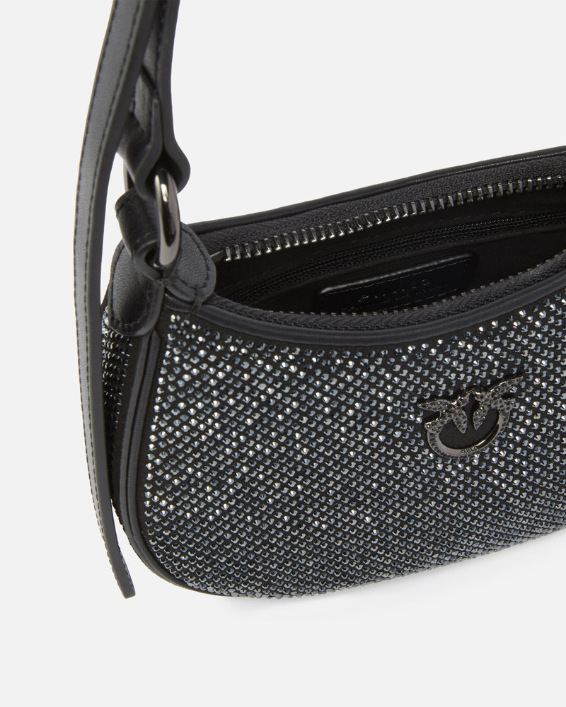 BABY HALF MOON SHOULDER BAG WITH RHINESTONES 4