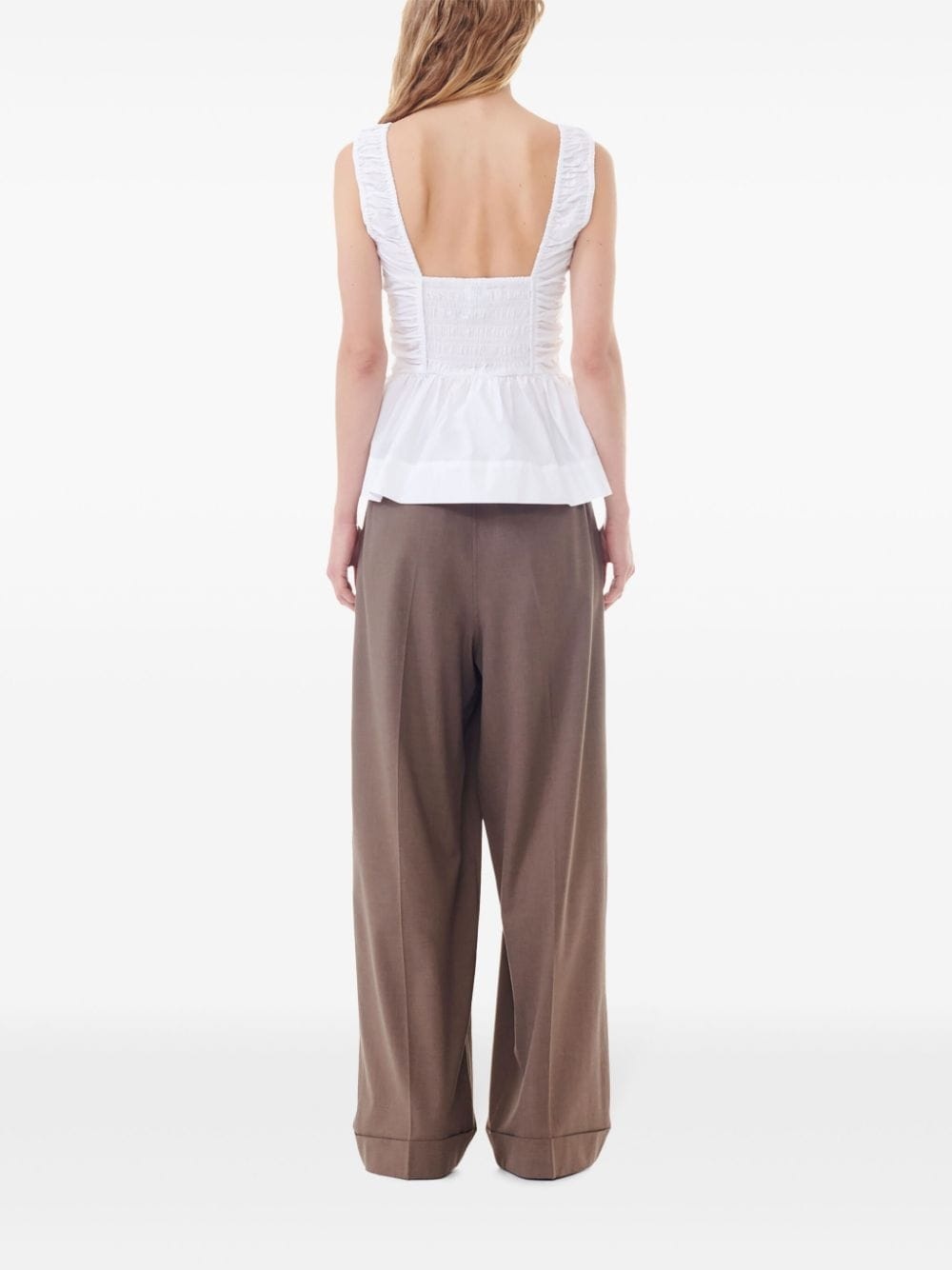 gathered detailing peplum blouse - 4