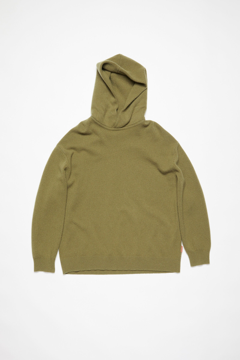 Hooded cashmere blend jumper - Olive green 6
