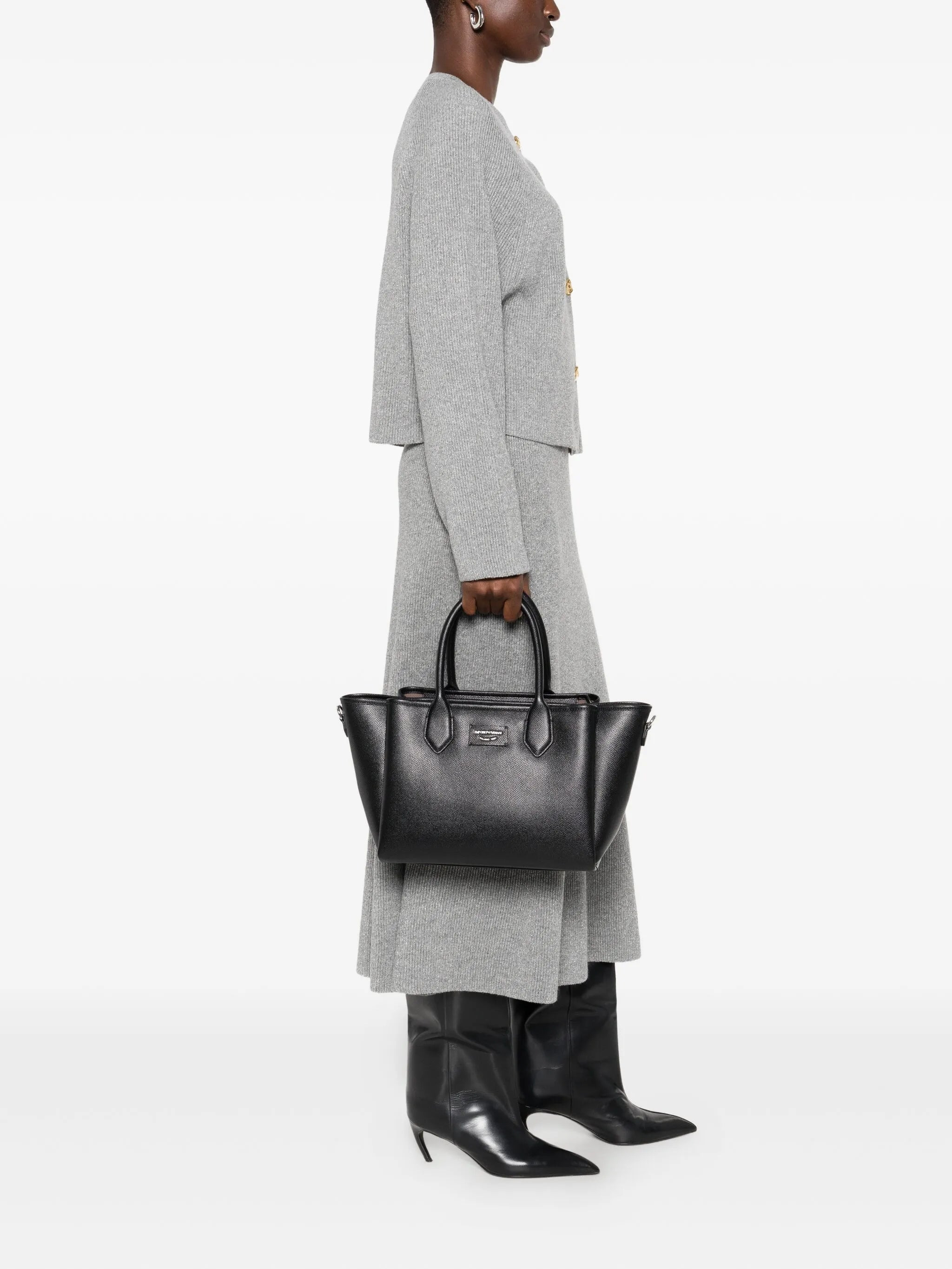 Emporio Armani Leather Tote Bag - 5