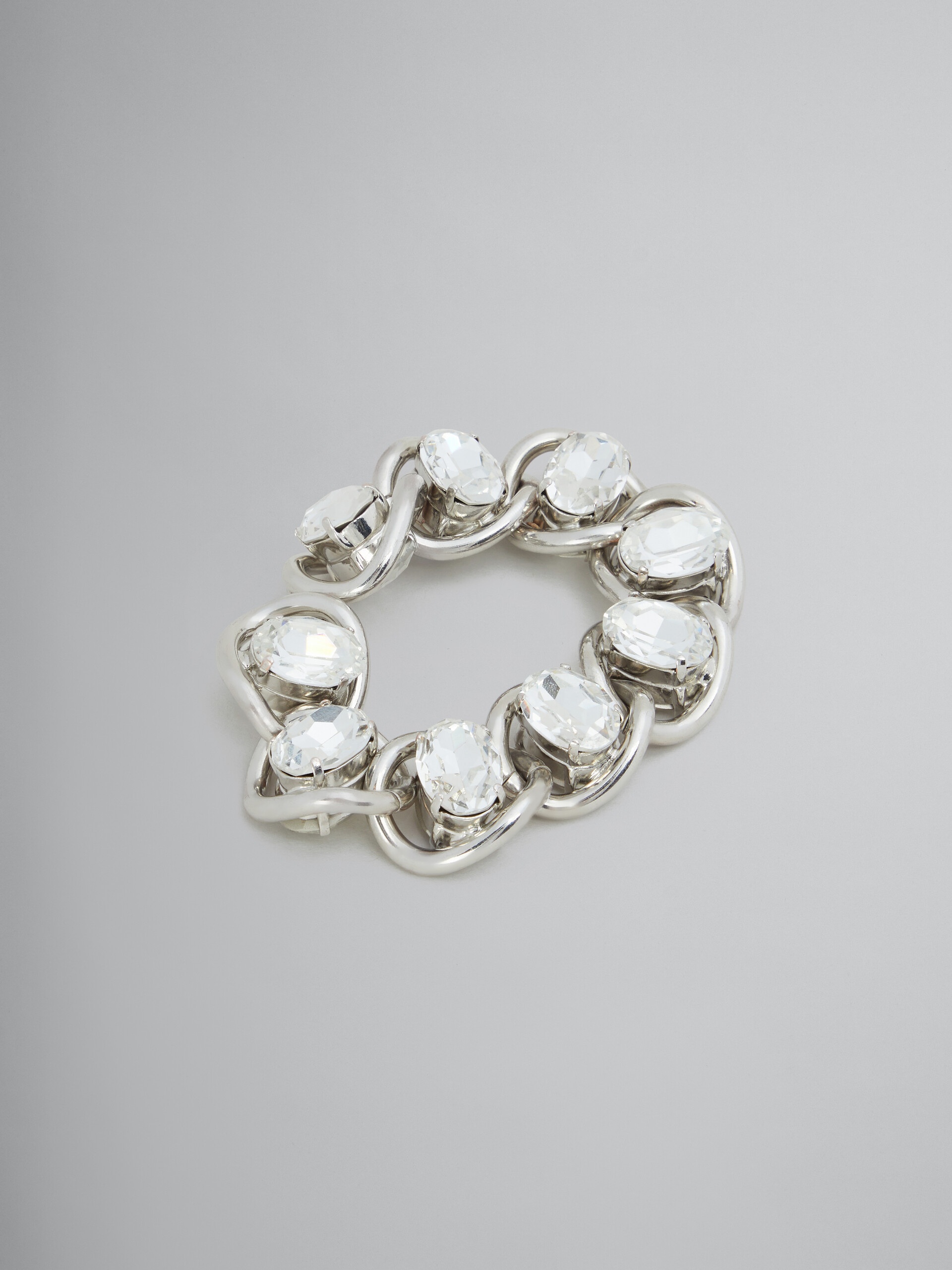 CHUNKY CHAIN BRACELET WITH RHINESTONES - 1