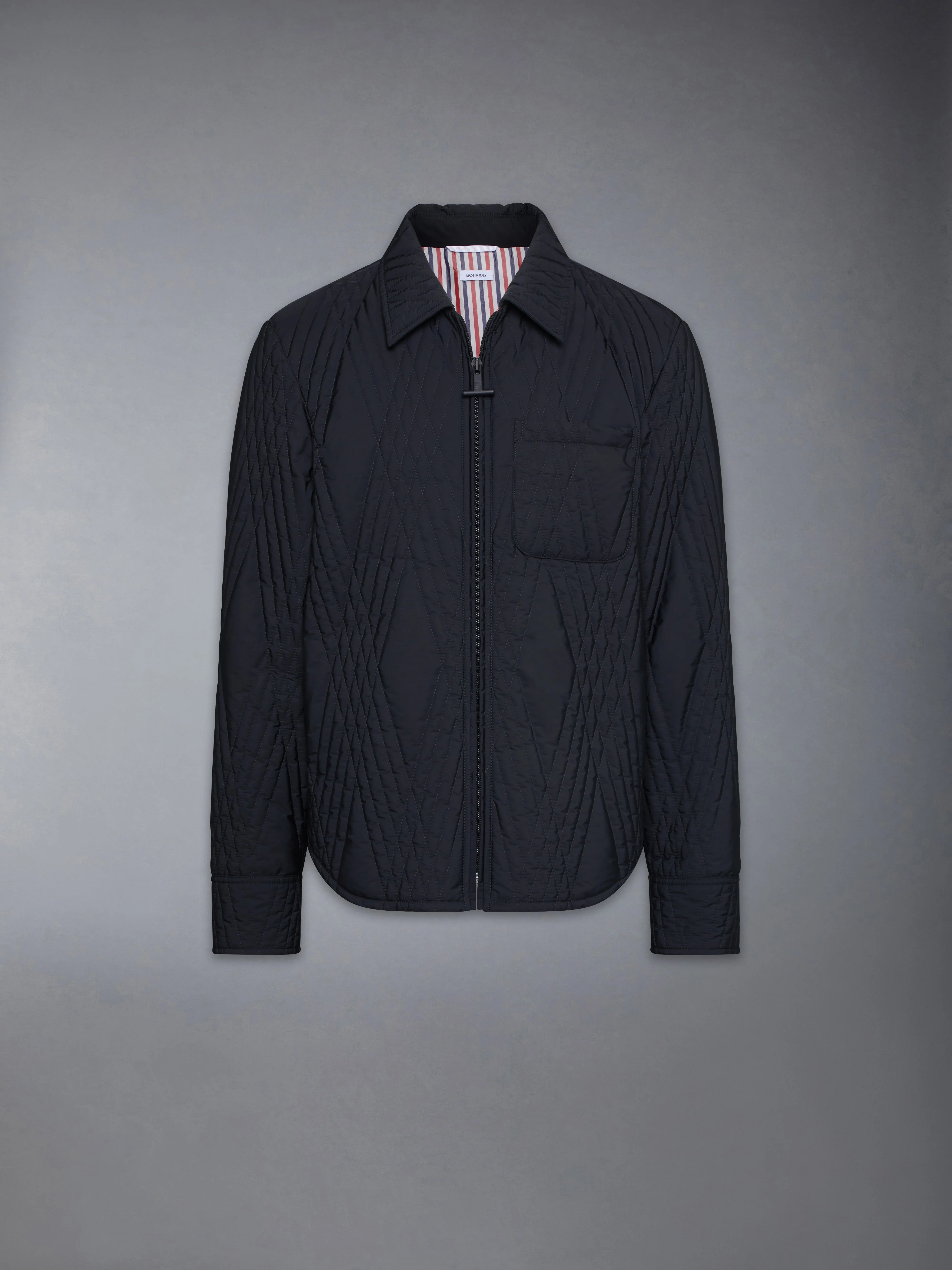 POLY TWILL ECO FILLED QUILTED OVERSIZE SHIRT - 1