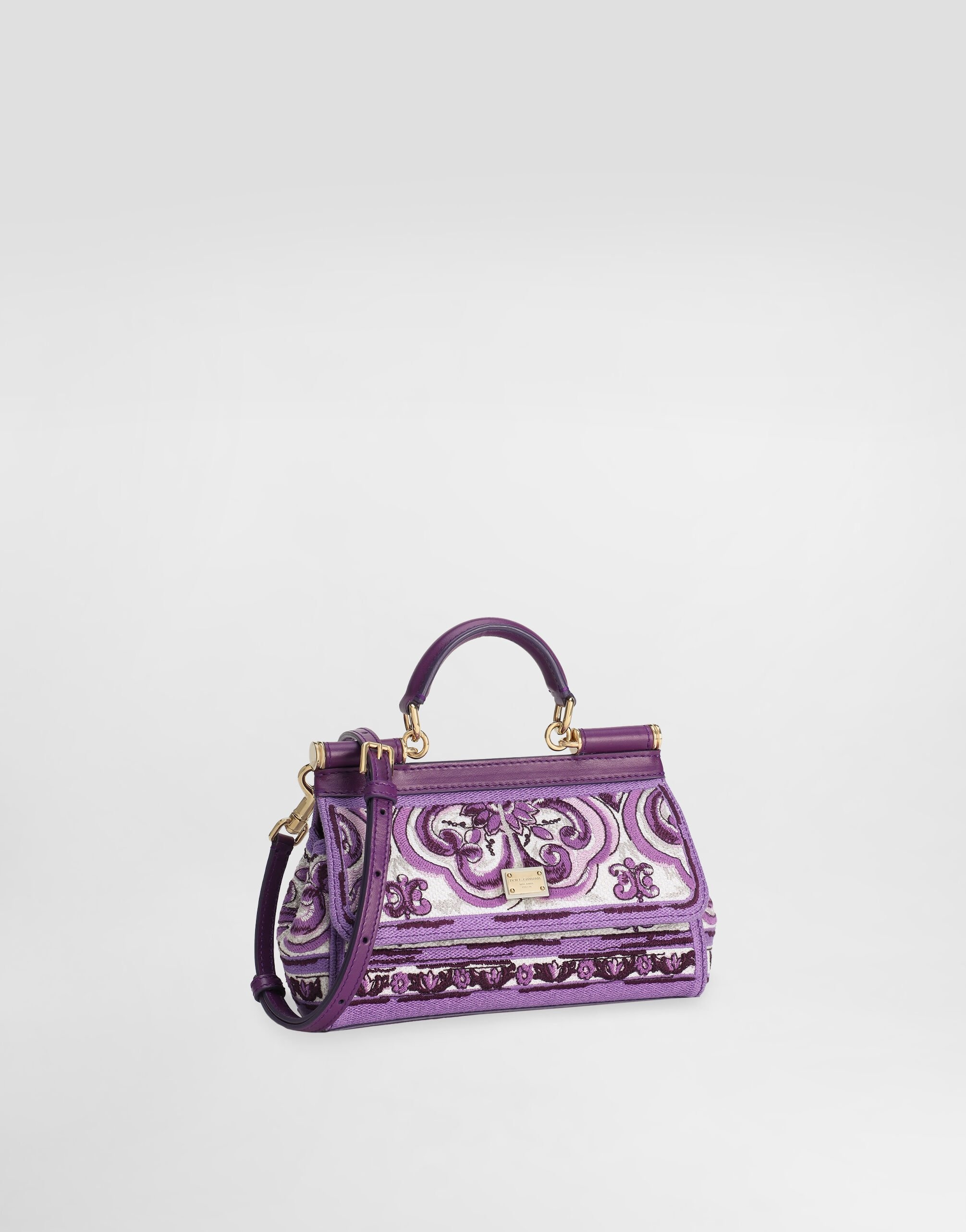 Small Sicily handbag with Majolica embroidery - 3