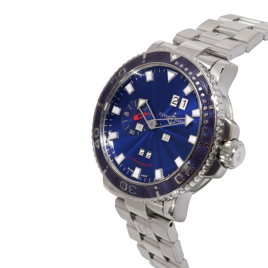 Pre-owned Ulysse Nardin Acqua Perpetual Automatic Blue Dial Men's Watch 333-77 - 2