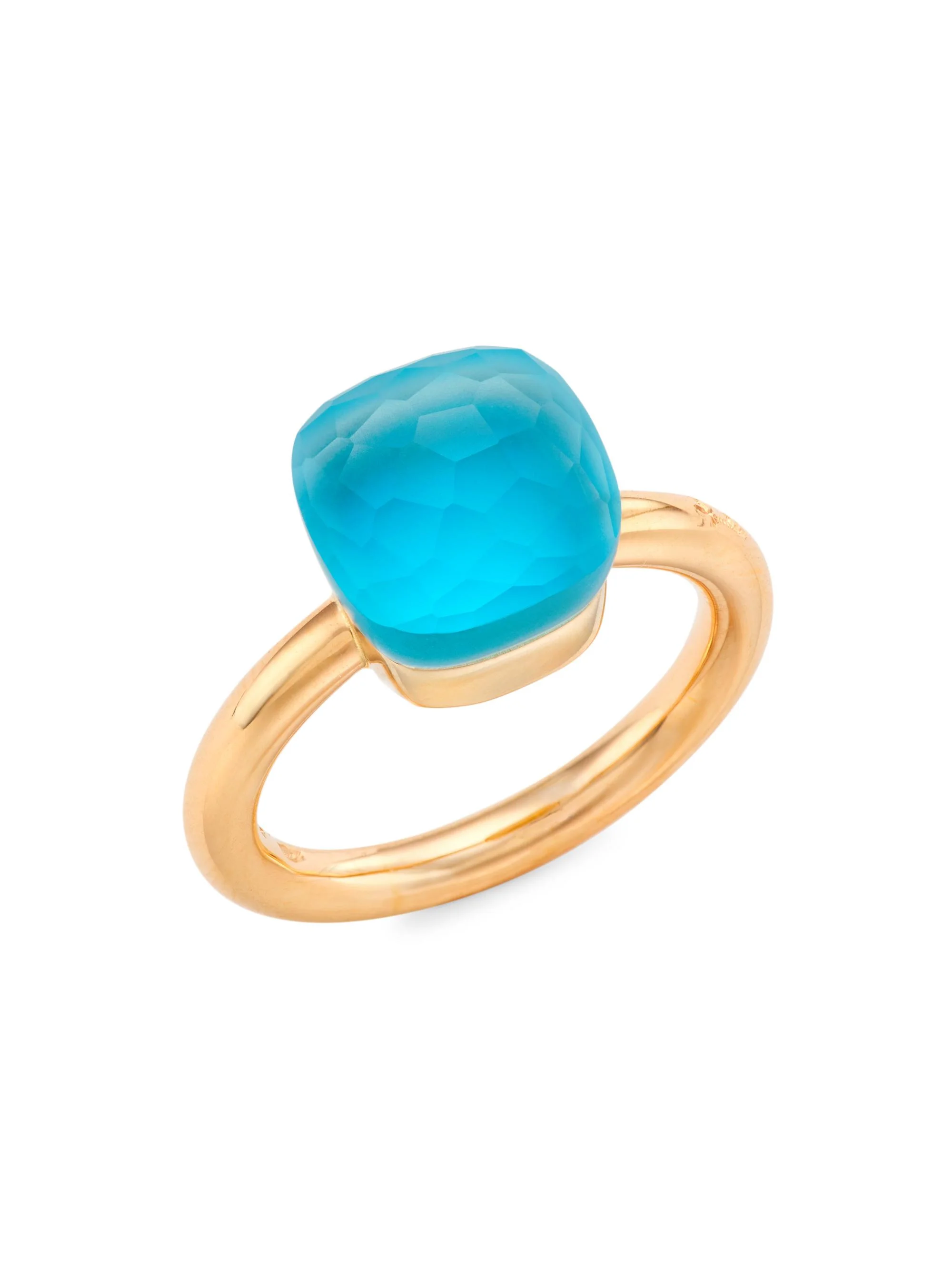 Women's Nudo Gelè Classic Sky Blue Topaz, Turquoise, Mother-Of-Pearl 18K Rose Gold & 18K White Gold - 1