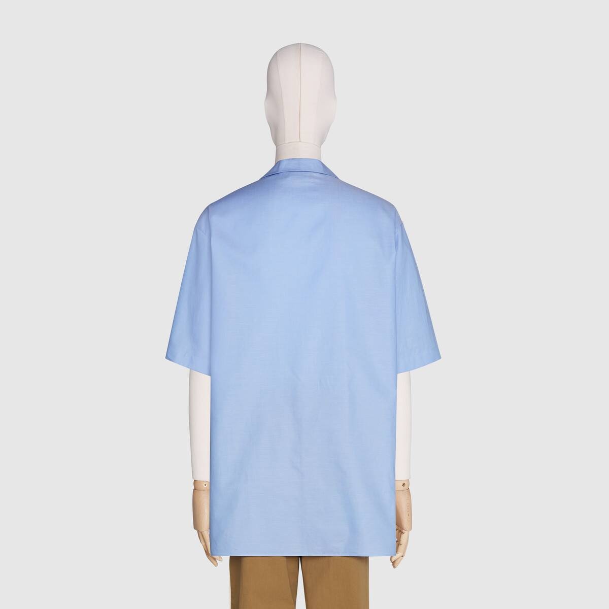 Oversize bowling shirt with Gucci script - 4