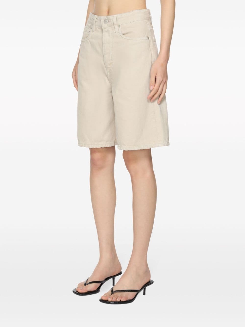 logo-patch cotton-blend shorts - 5